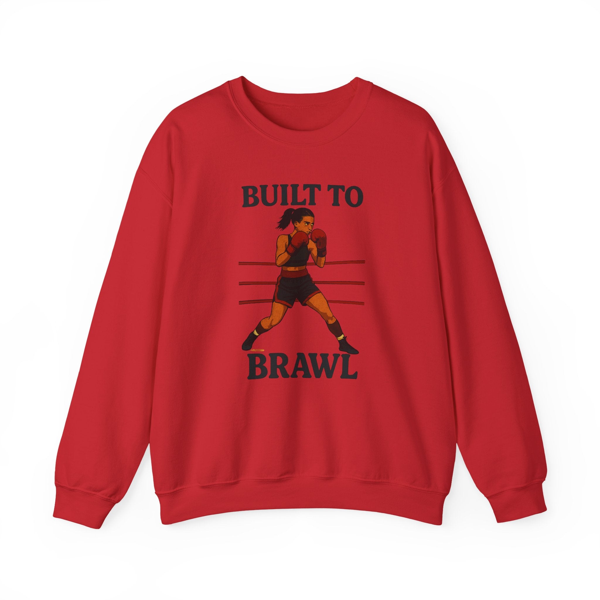 Built to Brawl Crewneck Sweatshirt, Unisex Fitness Apparel
