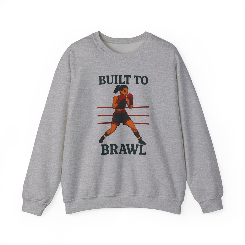 Built to Brawl Crewneck Sweatshirt, Unisex Fitness Apparel