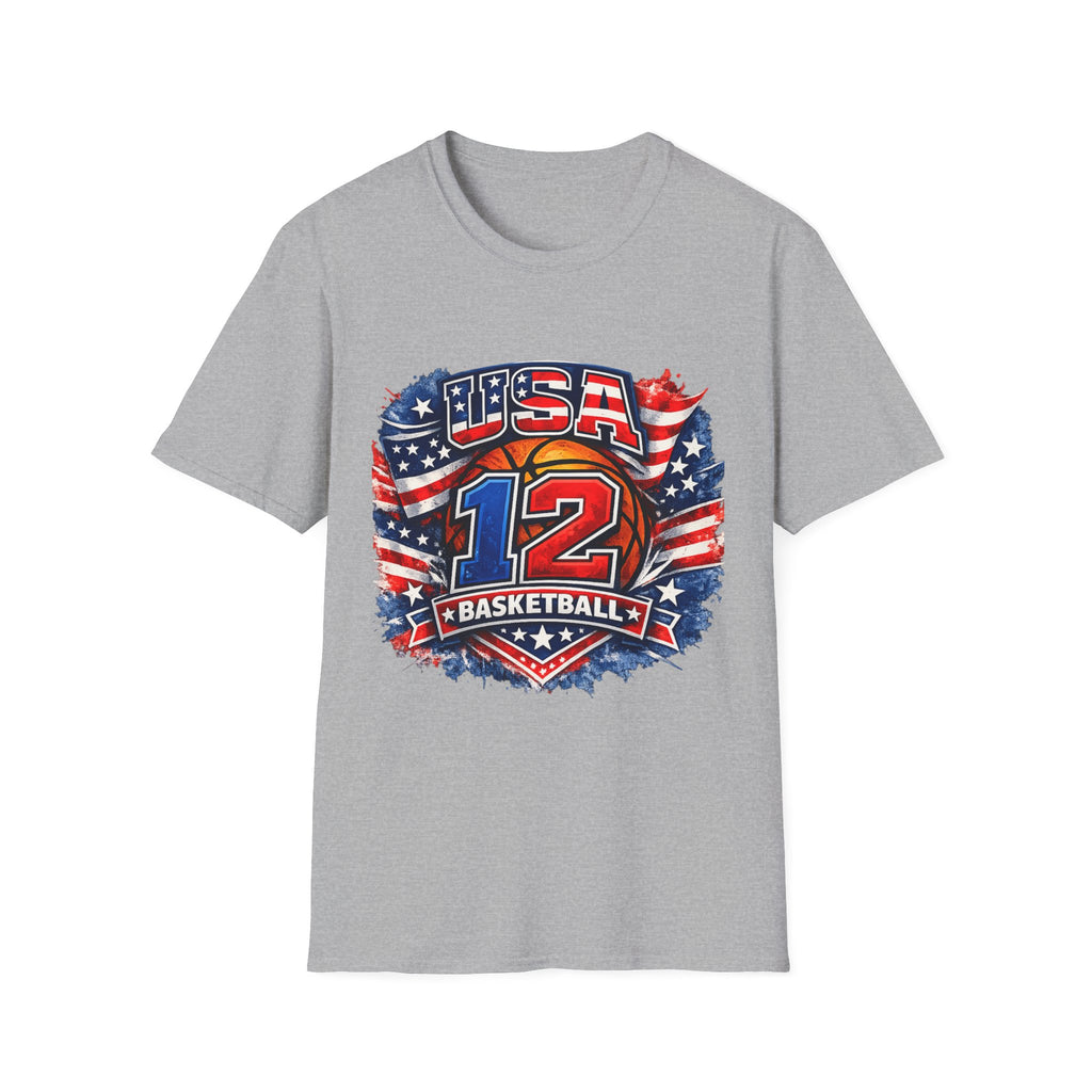 USA Basketball Number 12 Patriotic T-Shirt