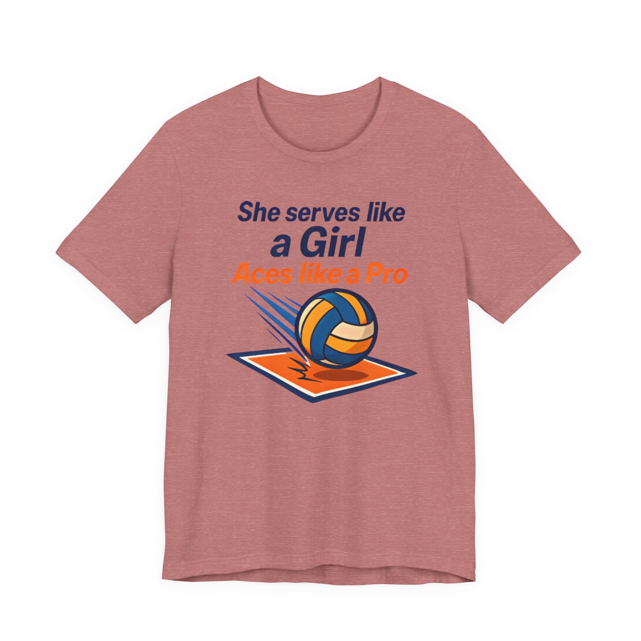 She Serves Like a Girl Tee, Volleyball Shirt