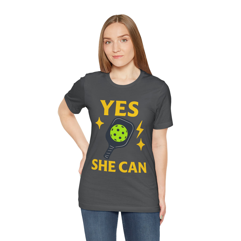 Yes, She Can Pickleball Unisex Tee