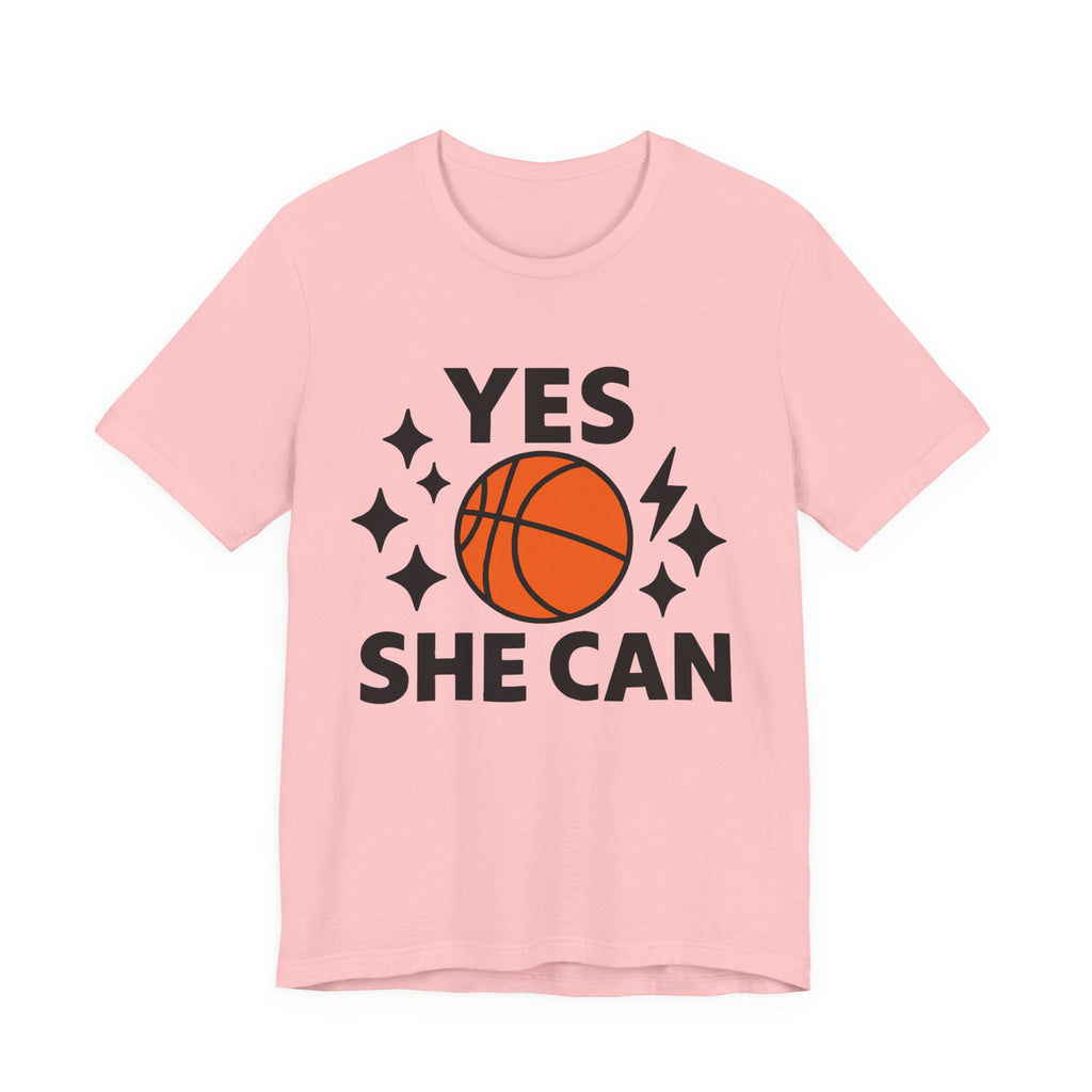 Yes, She Can Basketball Unisex Tee
