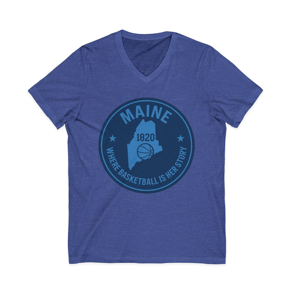 Maine Basketball Heritage V-Neck Tee