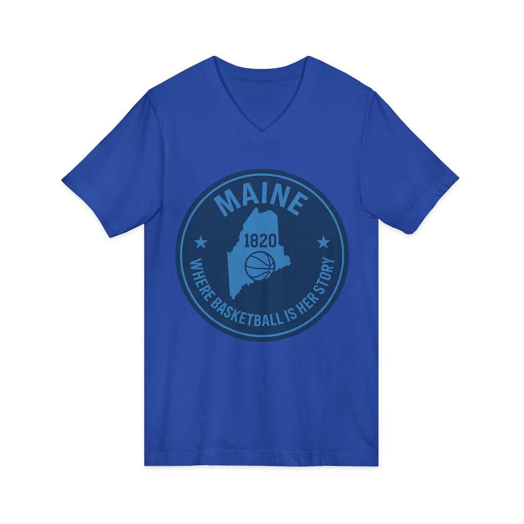 Maine Basketball Heritage V-Neck Tee