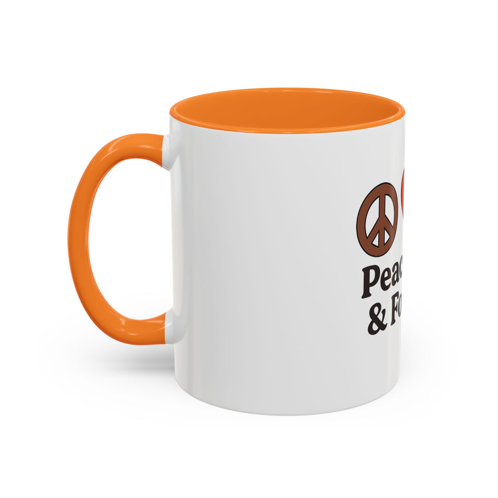 Peace, Love & Football Mug - Colorful Ceramic Drinkware for Sports Lovers