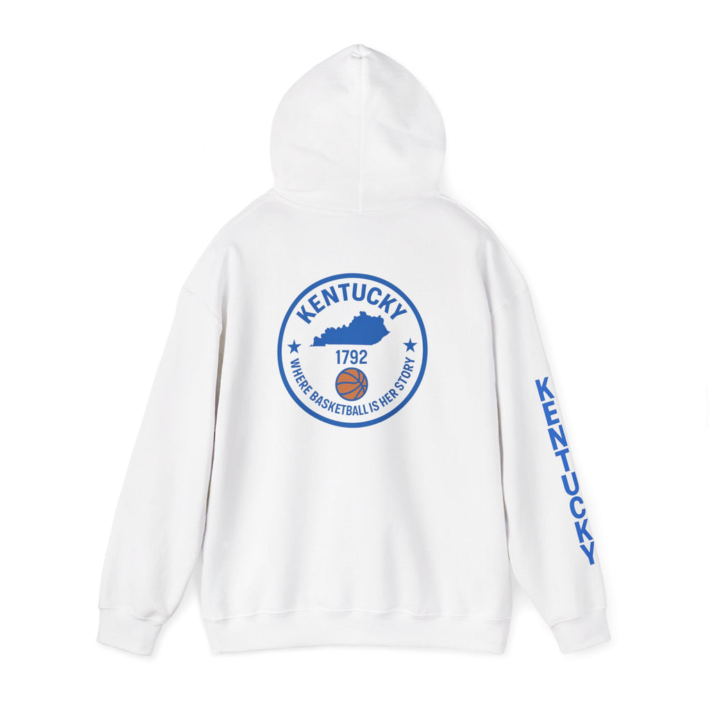 Kentucky Basketball Hoodie — "Where Basketball Is Way Bigger" State Seal Sweatshirt