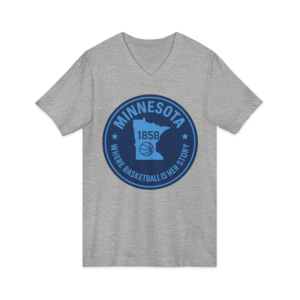 Minnesota Basketball V-Neck Tee - Unisex Short Sleeve Shirt