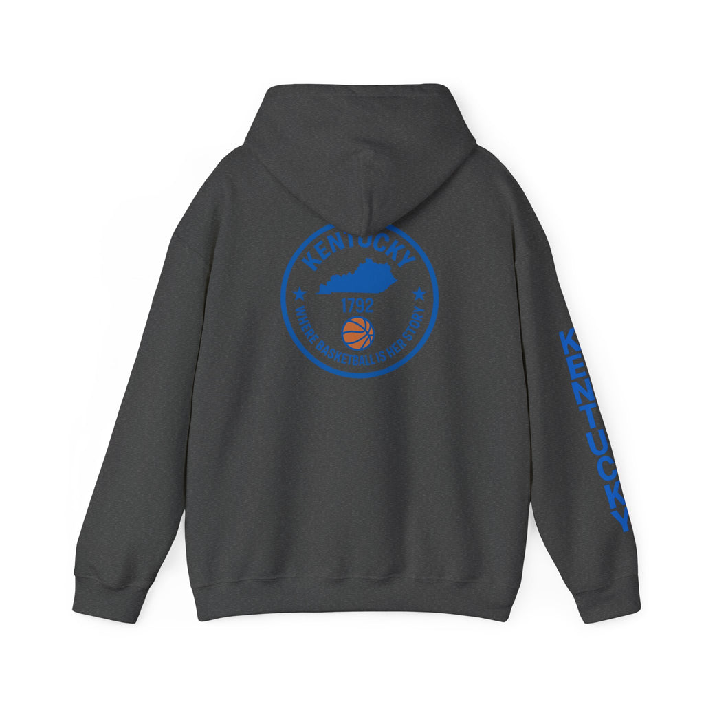 Kentucky Basketball Hoodie — "Where Basketball Is Way Bigger" State Seal Sweatshirt