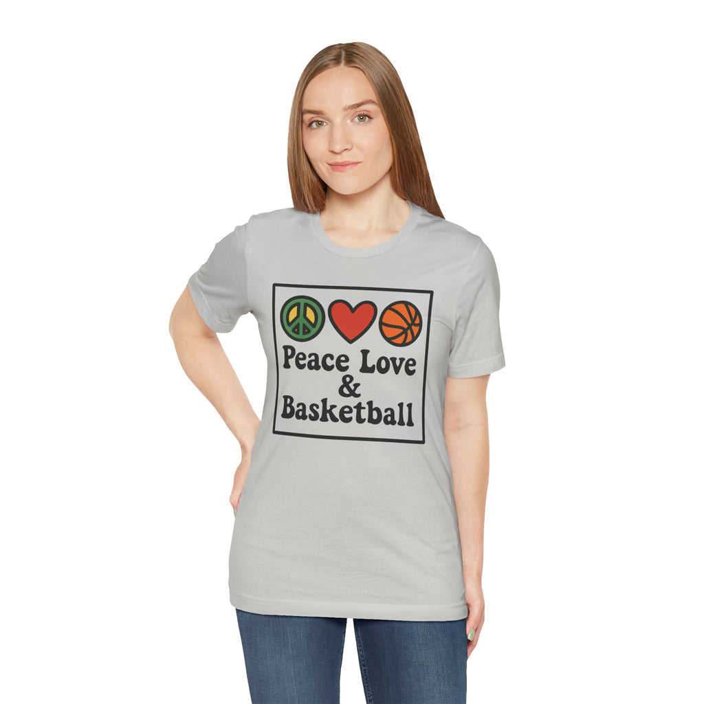Peace, Love & Basketball Tee for Sports Lovers