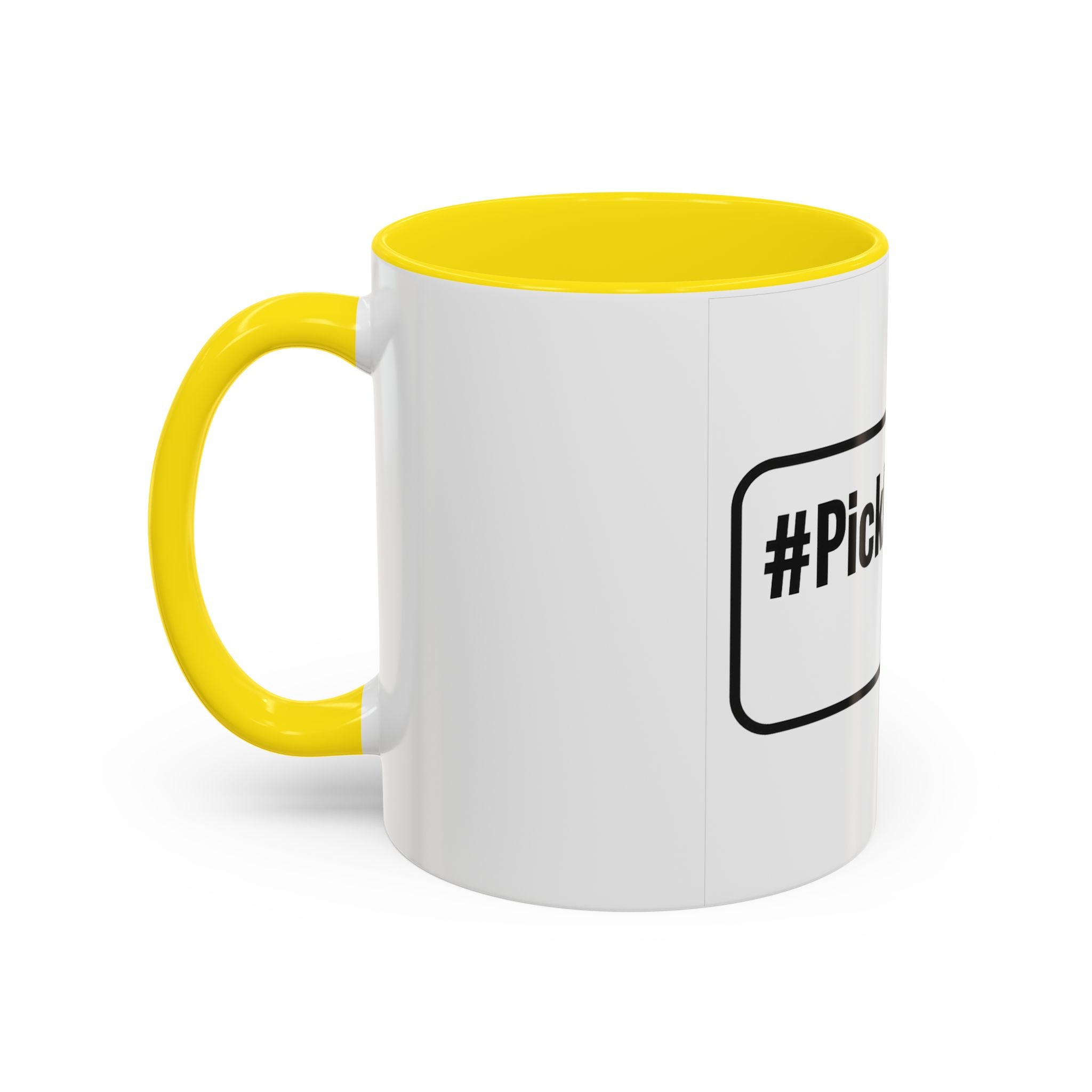 #Pickleball Accent Coffee Mug — Pickleball Paddle & Ball Design (11/15 oz)