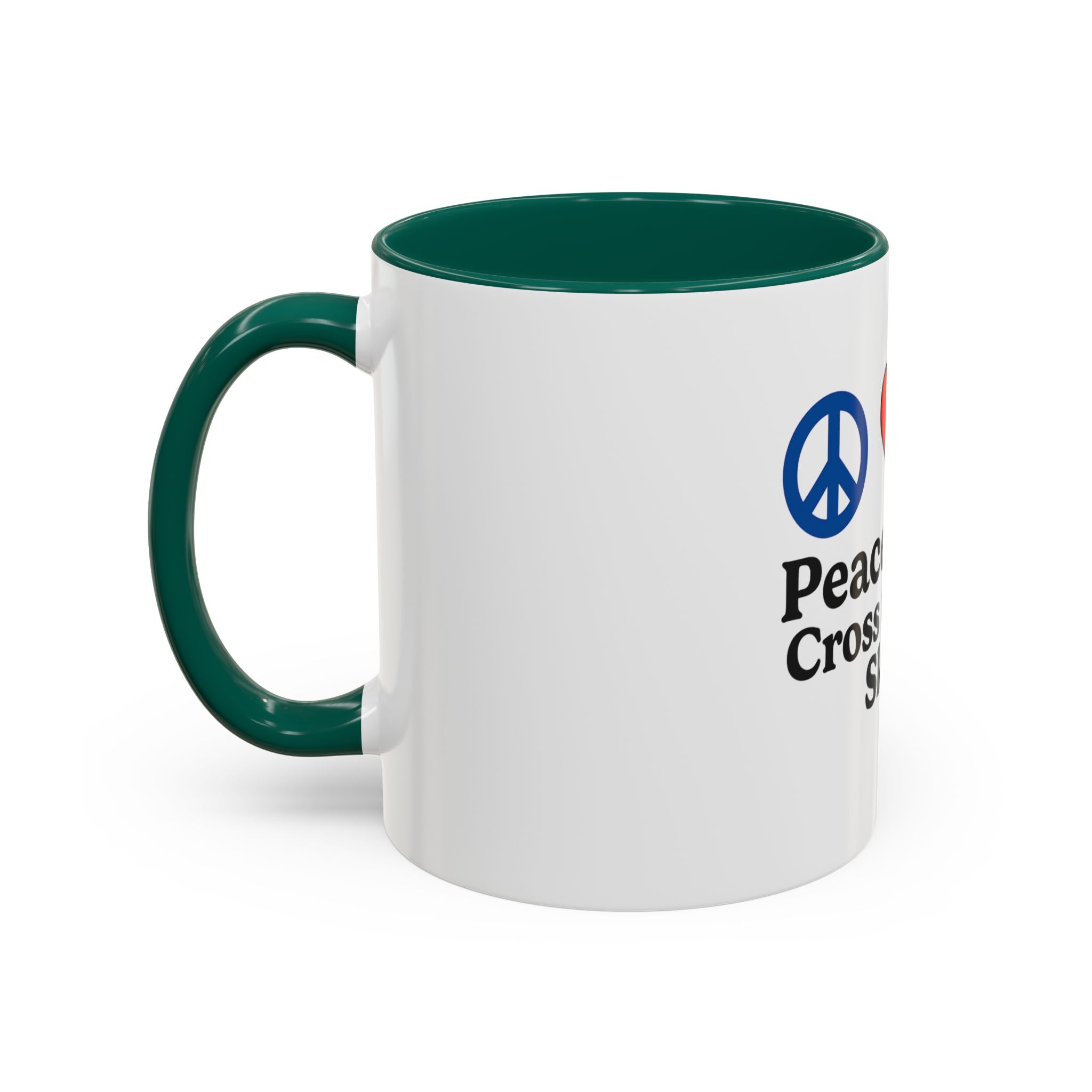 Peace, Love & Cross Country Skiing Mug