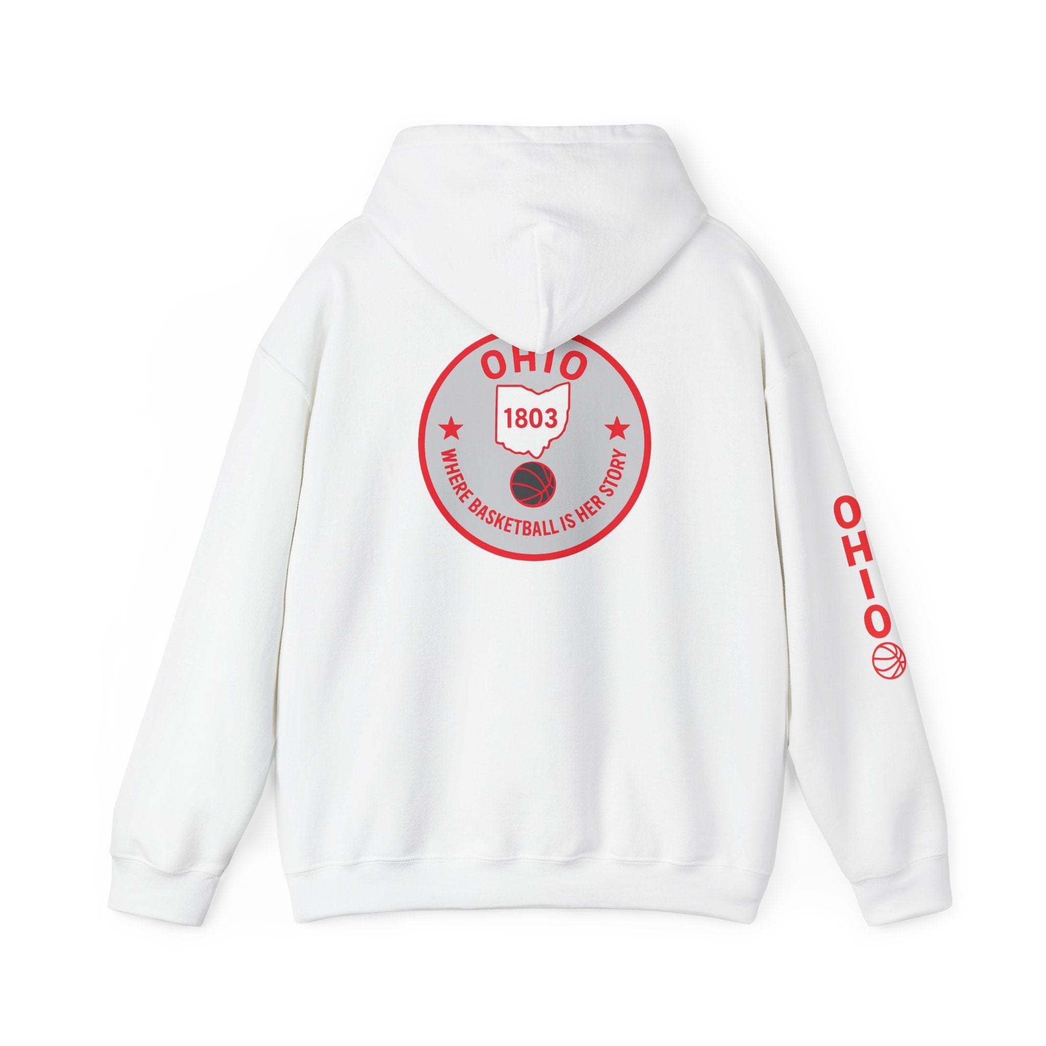 Ohio 1803 Basketball Logo Hoodie — State Pride Sports Pullover
