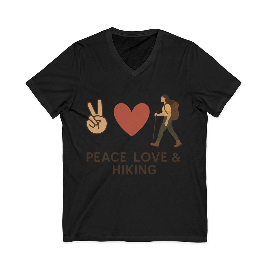 Peace, Love & Hiking V-Neck Tee