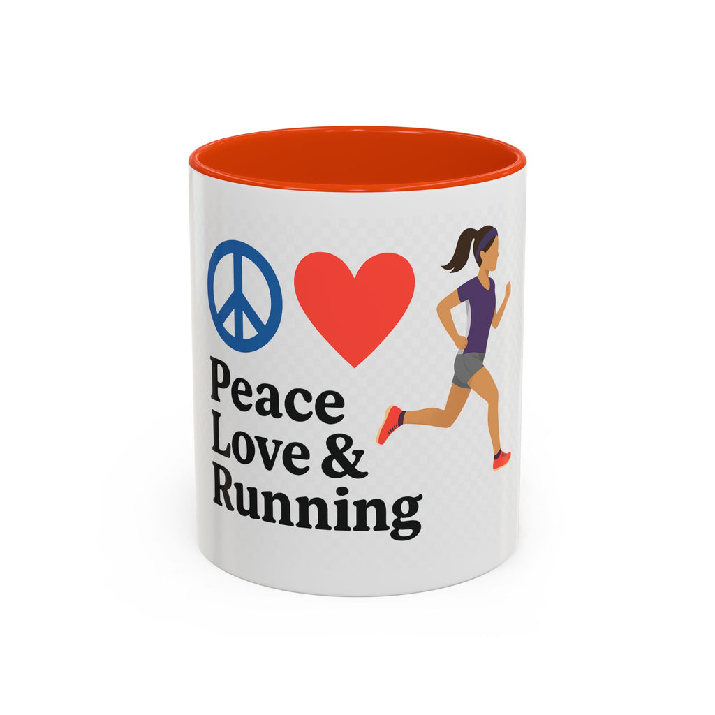 Peace Love & Running Motivational Mug