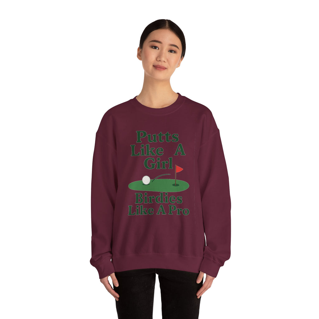 Putts Like A Girl Sweatshirt, Unisex Crewneck