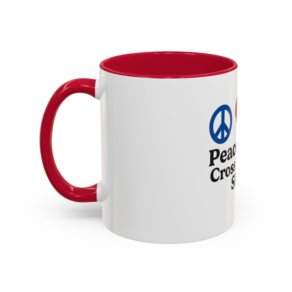 Peace, Love & Cross Country Skiing Mug