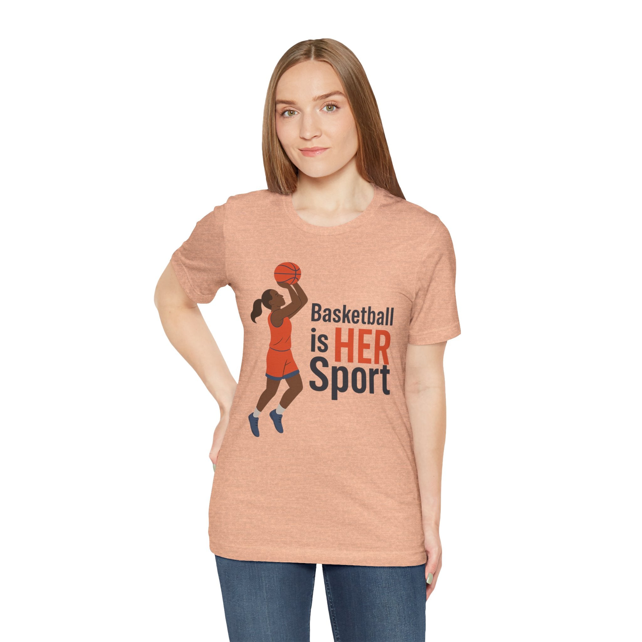 Unisex Sports Tee - Basketball Is Her Sport