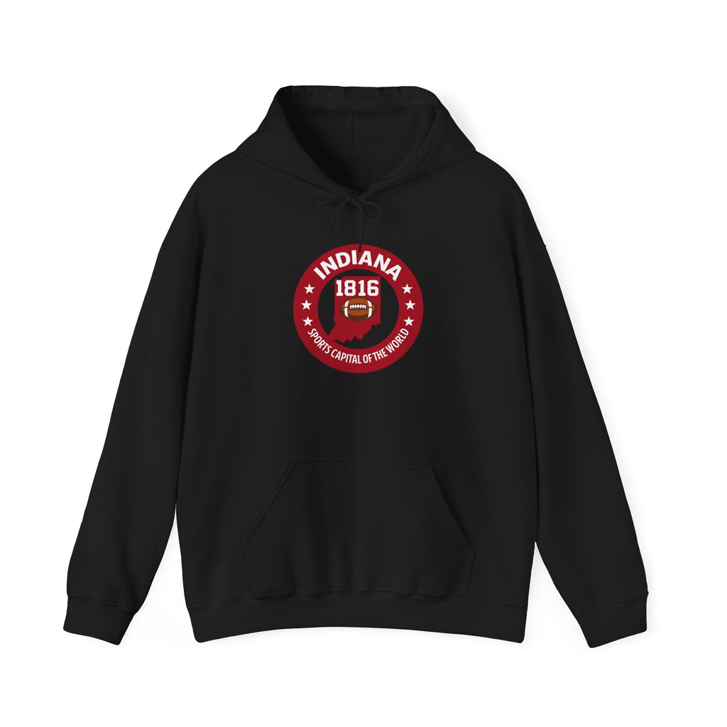 Indiana 1816 Hoodie — State Seal Retro College Sweatshirt
