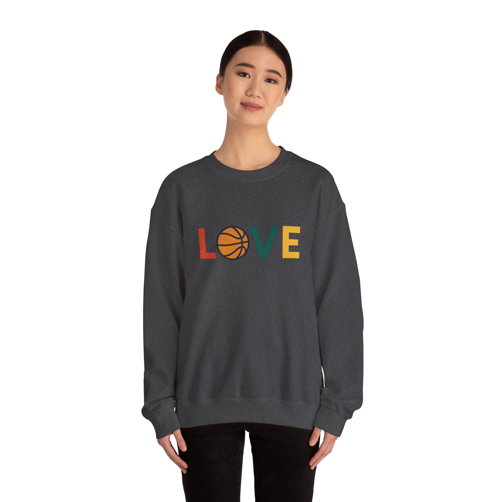 Love Basketball Sweatshirt, Unisex Crewneck
