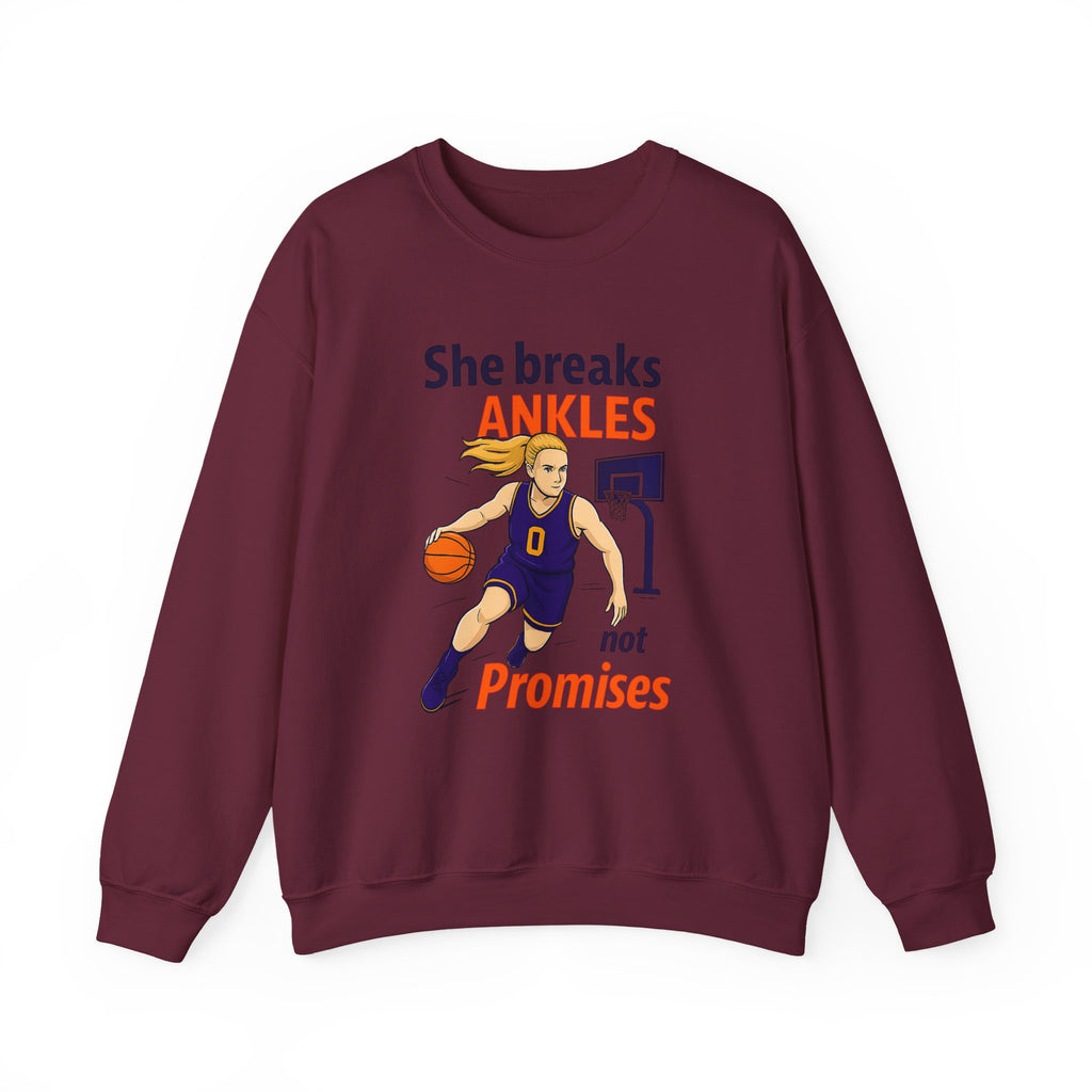 Basketball Sweatshirt, She Breaks Ankles Crewneck