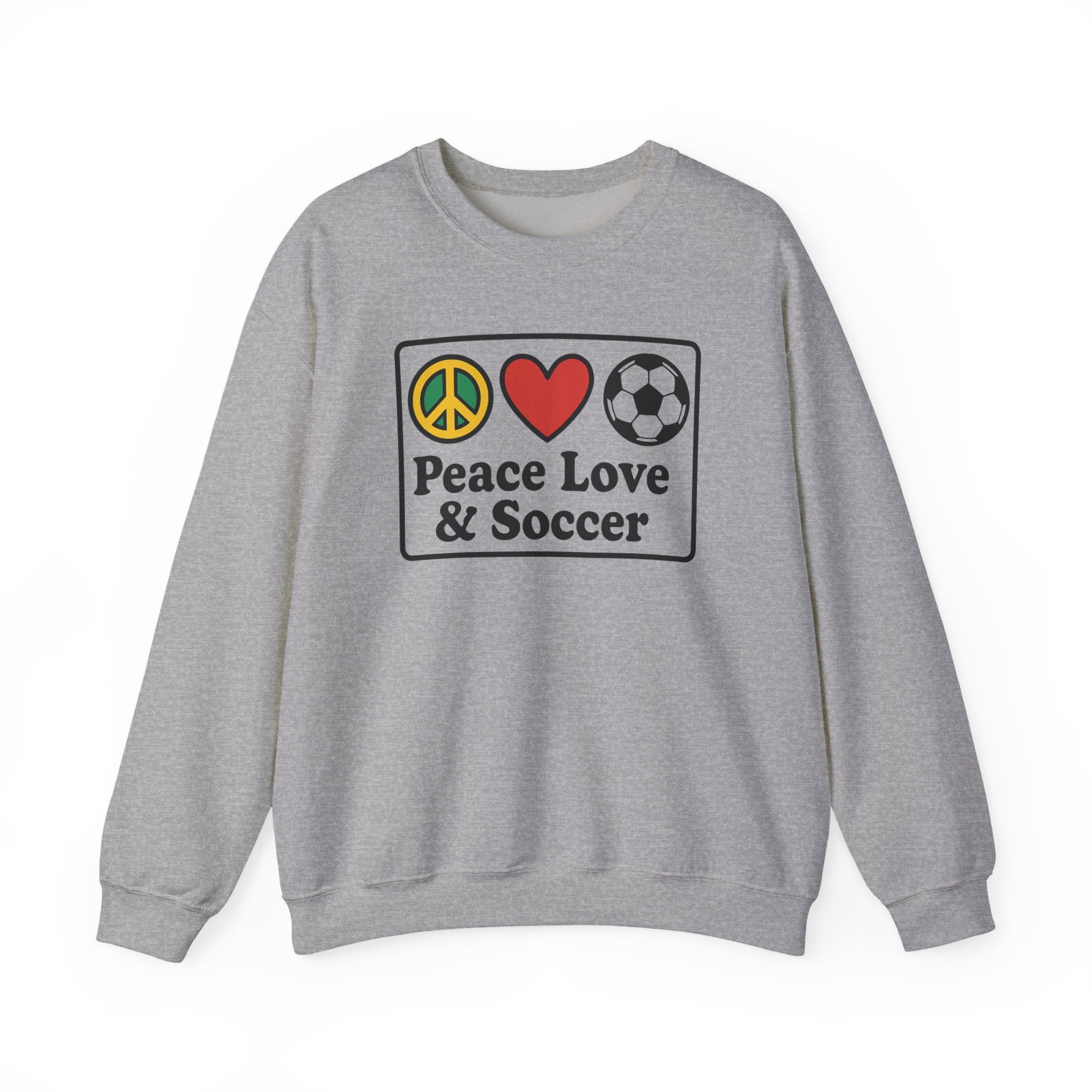 Peace Love & Soccer Crewneck Sweatshirt