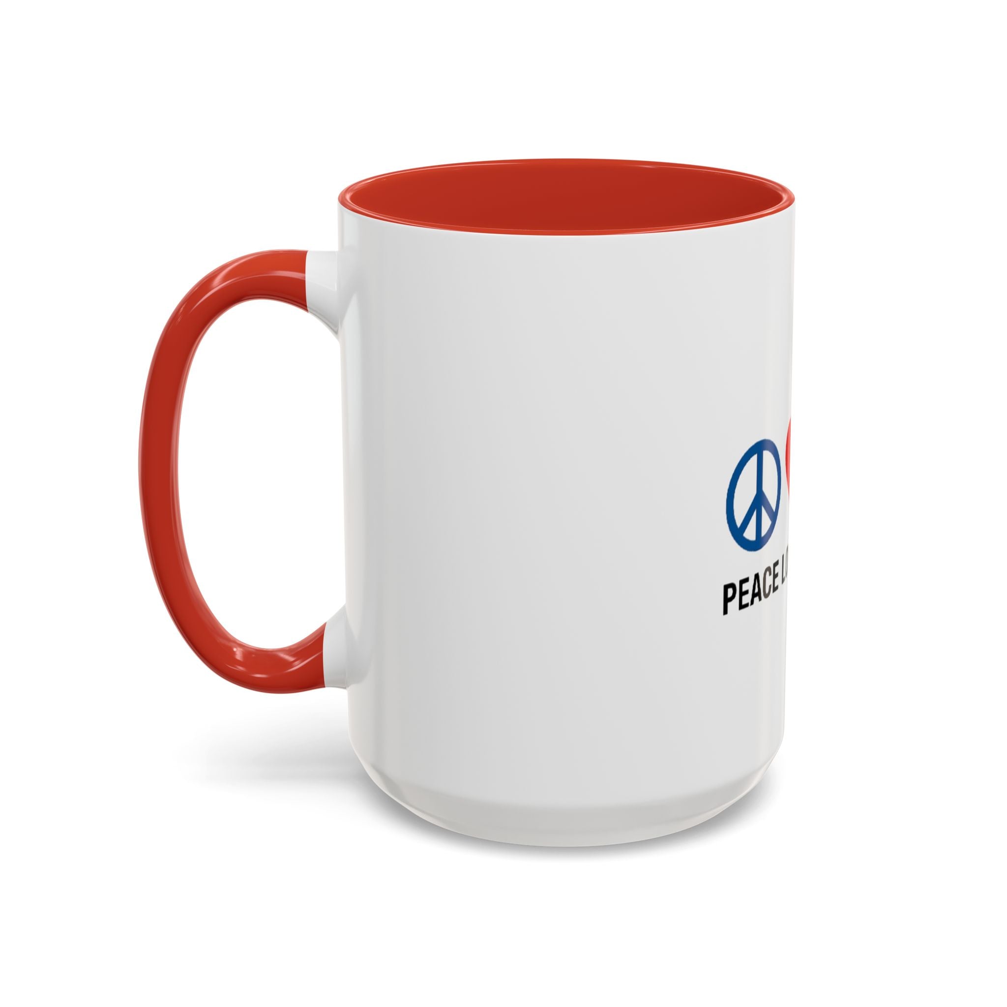 Peace Love & Kayaking Accent Coffee Mug — Kayaker Gift, 11/15oz