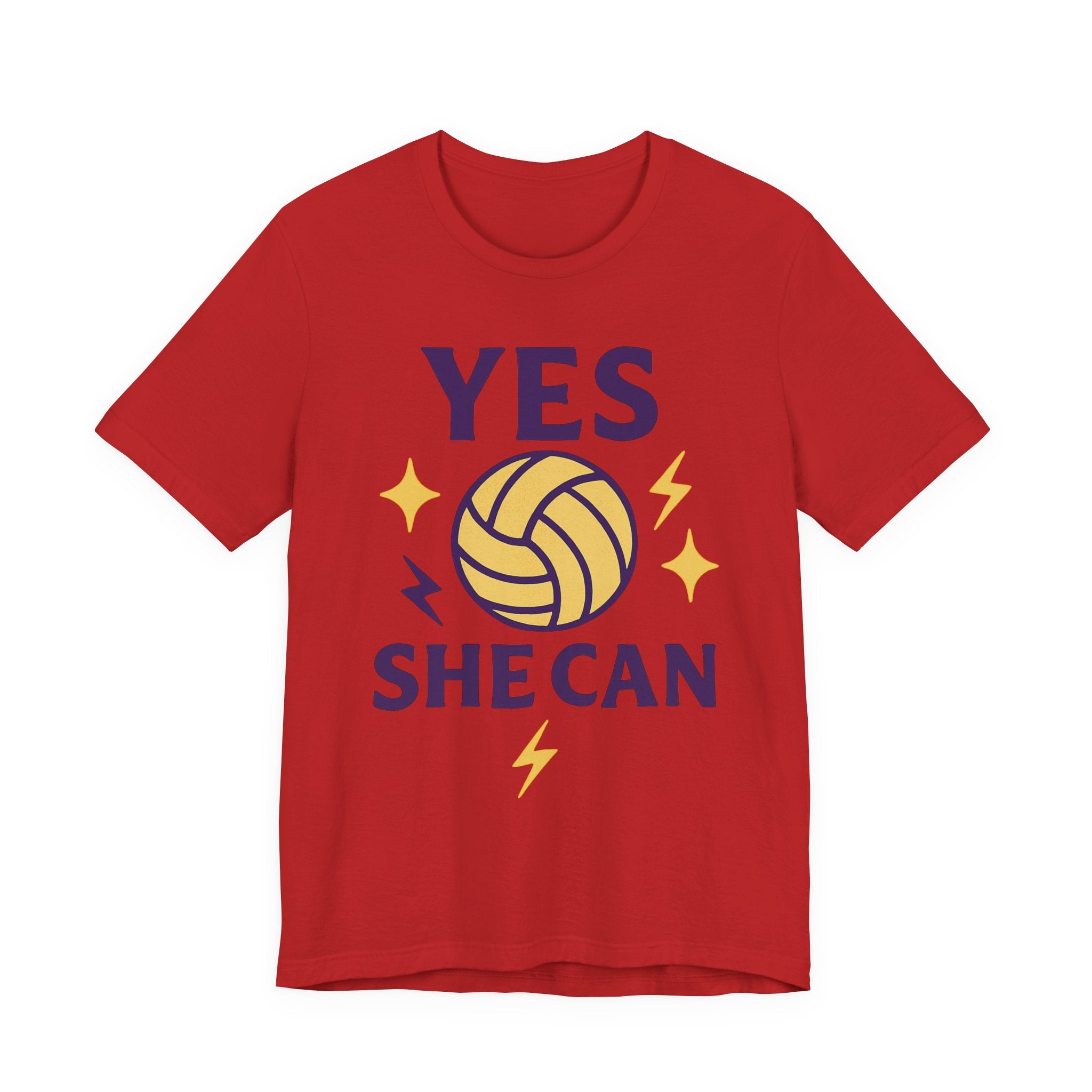 Yes, She Can Volleyball Unisex Tee