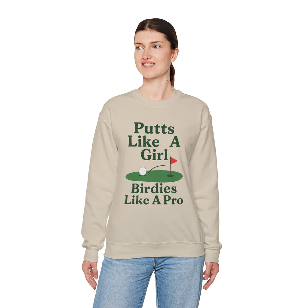 Putts Like A Girl Sweatshirt, Unisex Crewneck