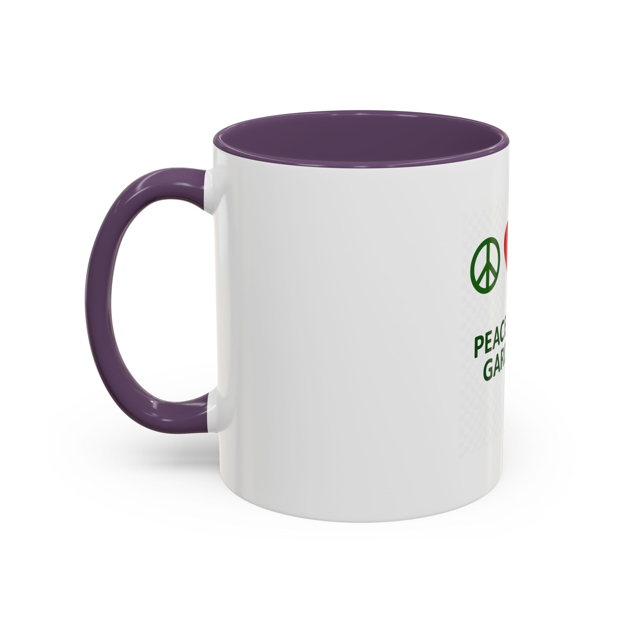 Peace, Love & Gardening Accent Coffee Mug — Gardener Gift (11/15oz)