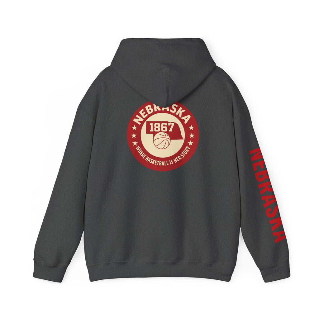 Nebraska 1867 Basketball Hoodie — Retro College Team Pullover