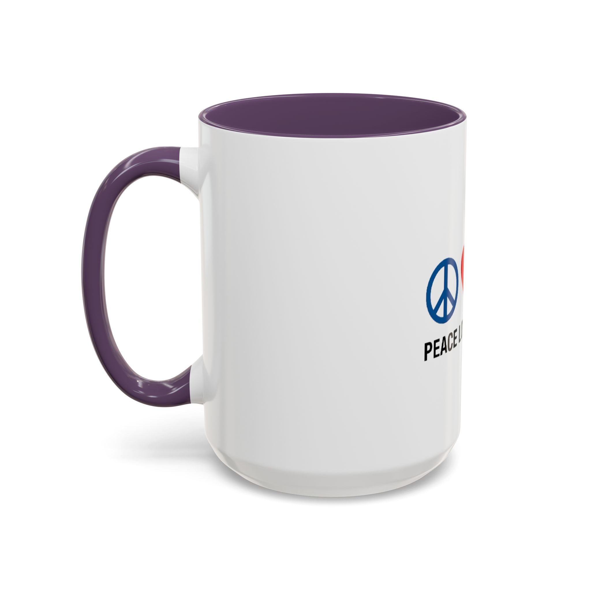 Peace Love & Kayaking Accent Coffee Mug — Kayaker Gift, 11/15oz