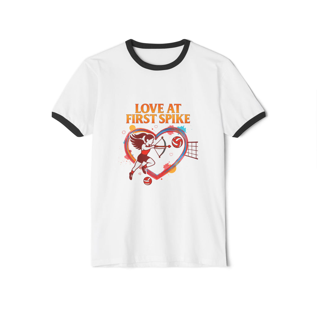 Volleyball 'Love at First Spike' Ringer Tee