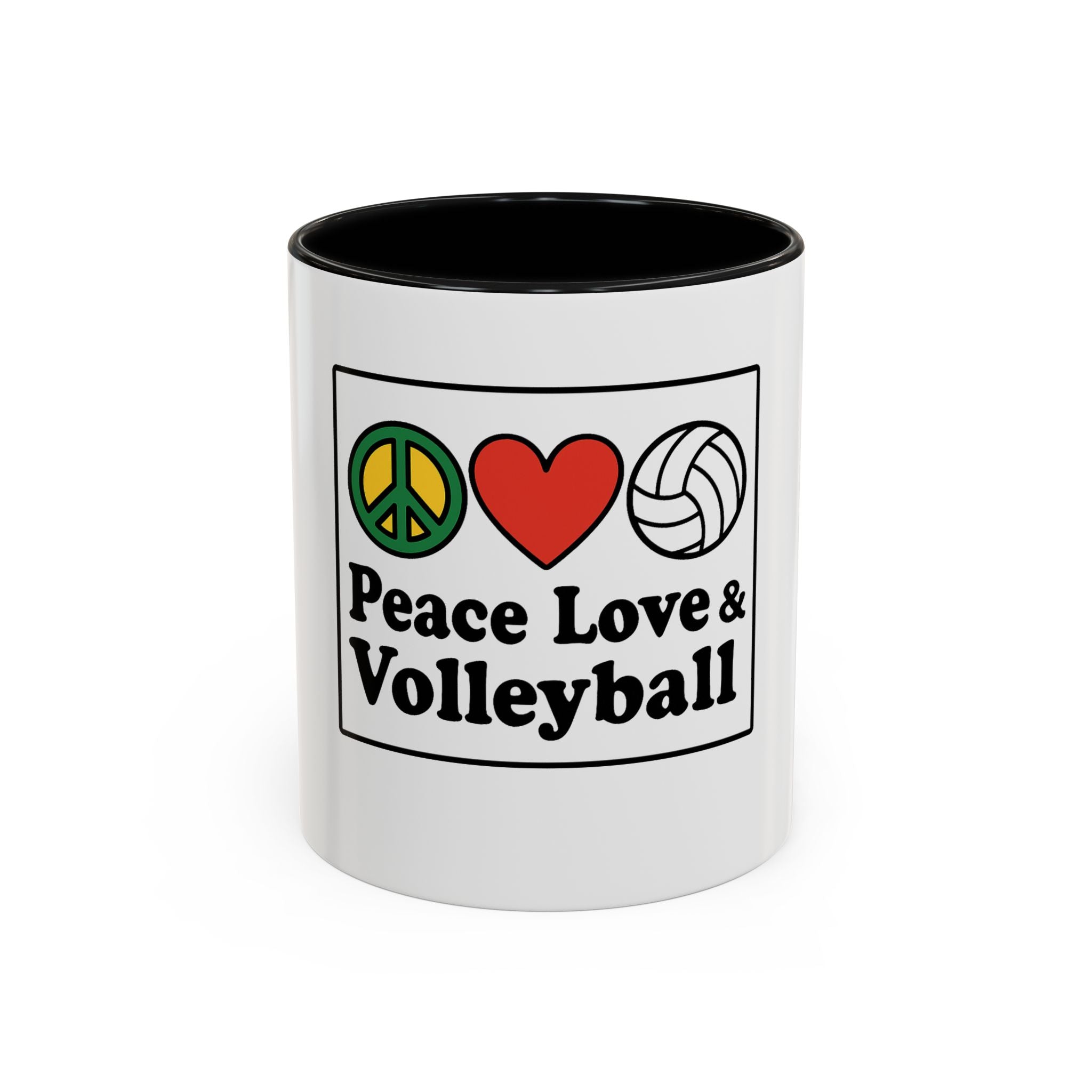 Peace Love & Volleyball Coffee Mug