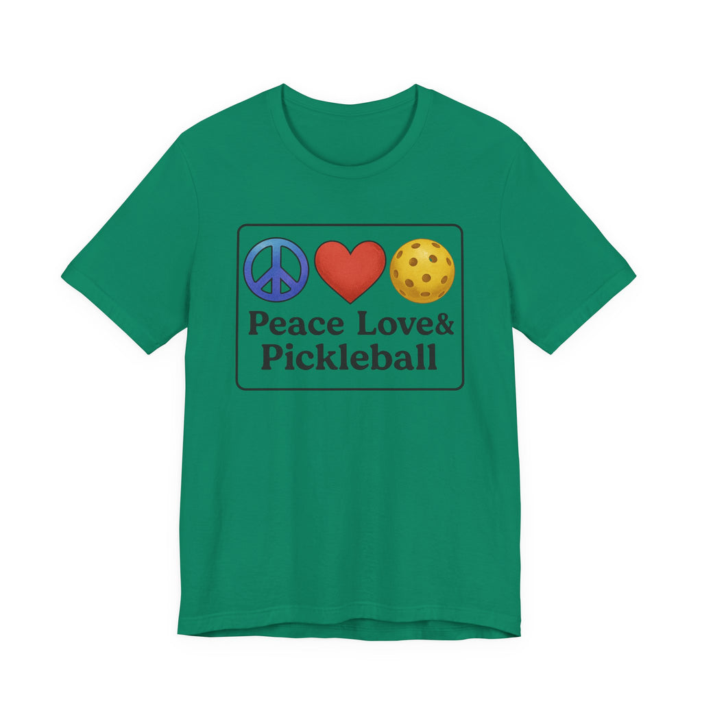 Peace Love & Pickleball Unisex Tee, Fun Pickleball Shirt