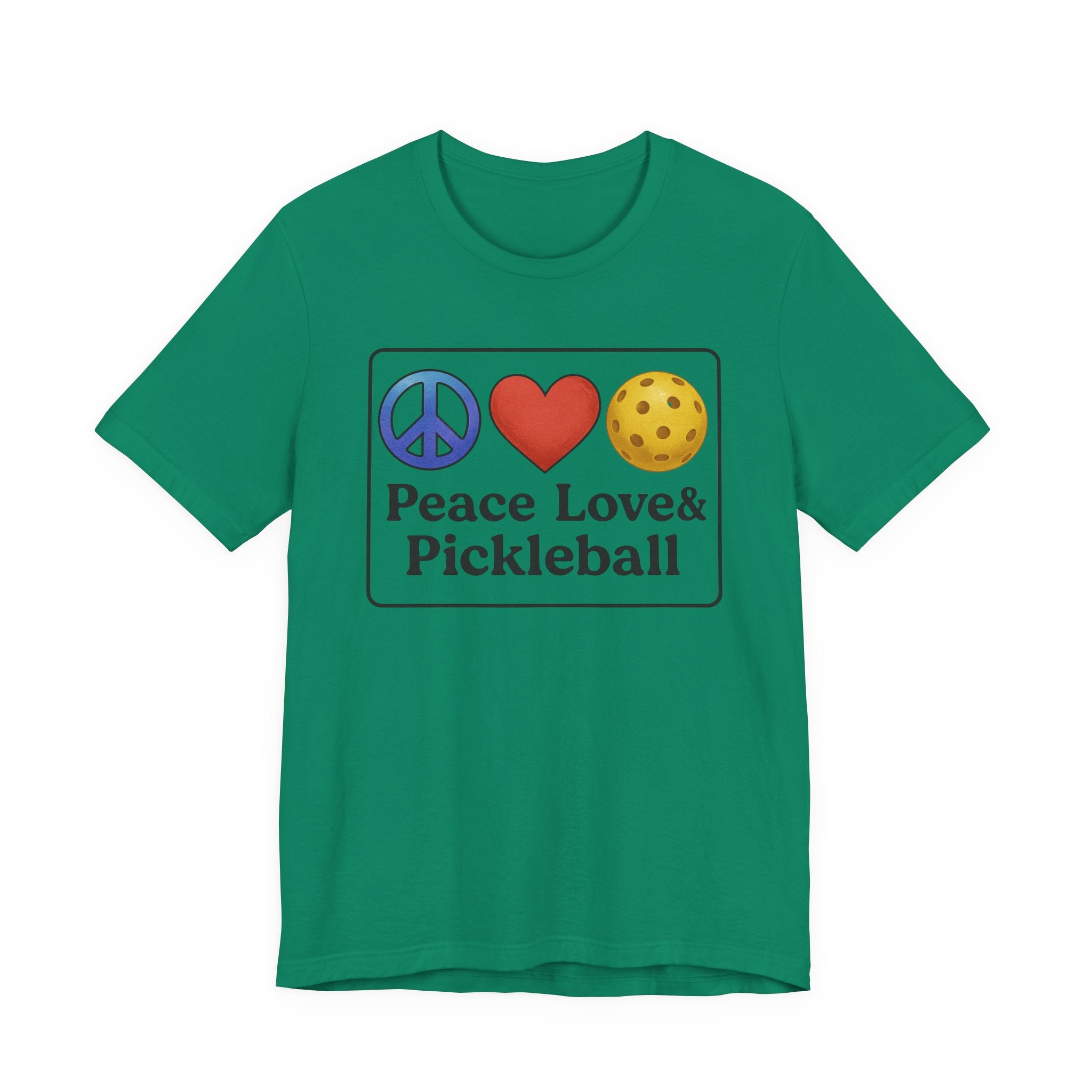 Peace Love & Pickleball Unisex Tee, Fun Pickleball Shirt