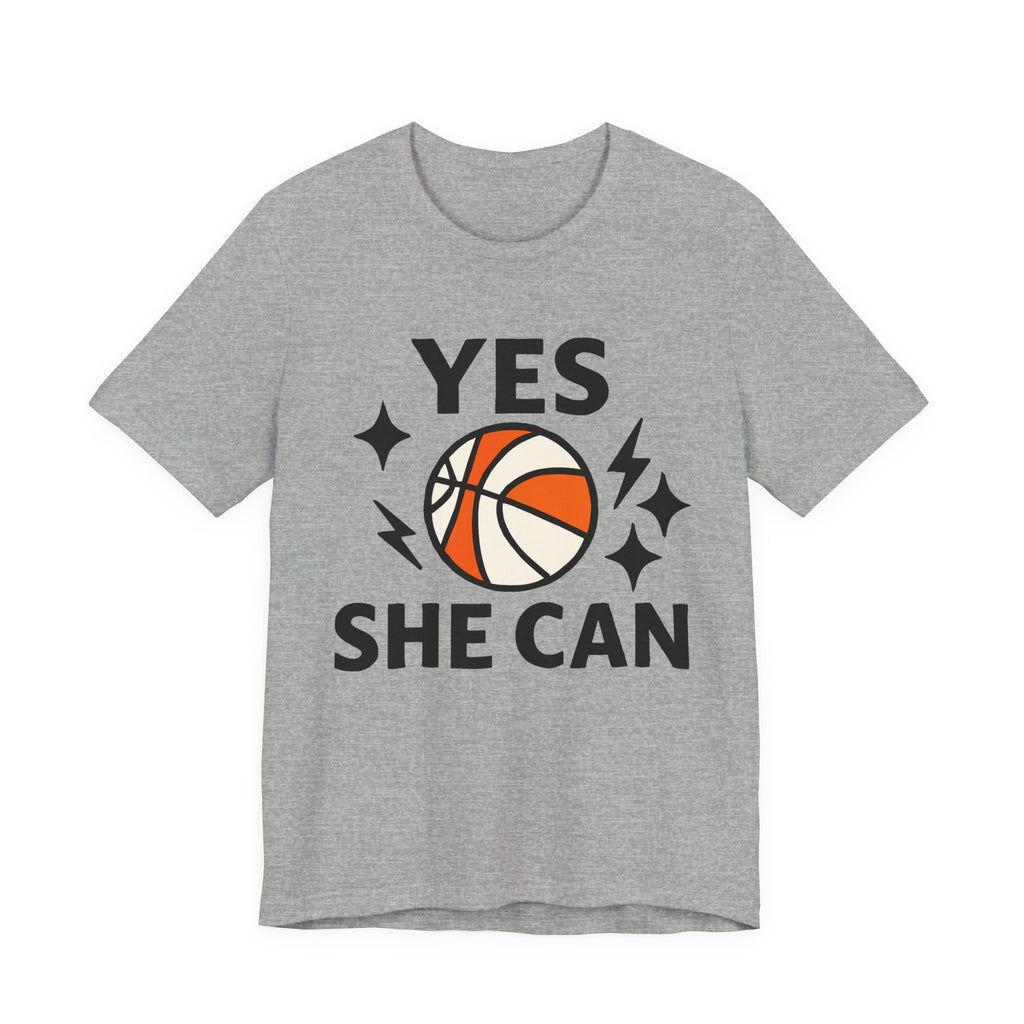 Yes, She Can Basketball Unisex Tee