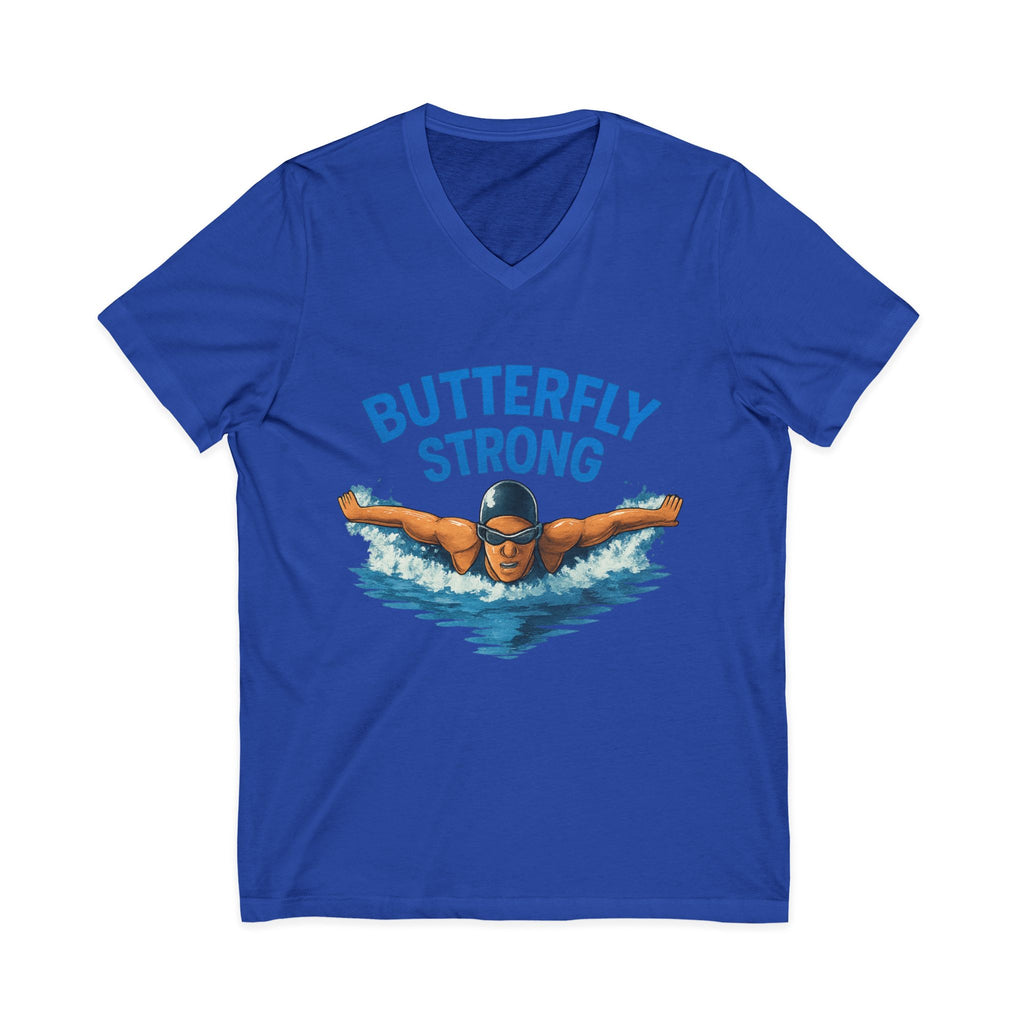 Butterfly Strong V-Neck Tee for Swimmers