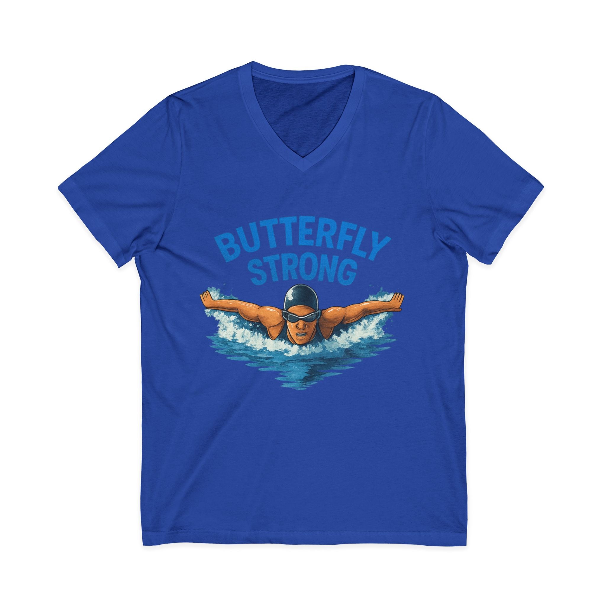 Butterfly Strong V-Neck Tee for Swimmers