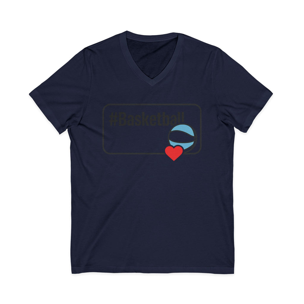 Basketball Love V-Neck Tee for Sport Enthusiasts