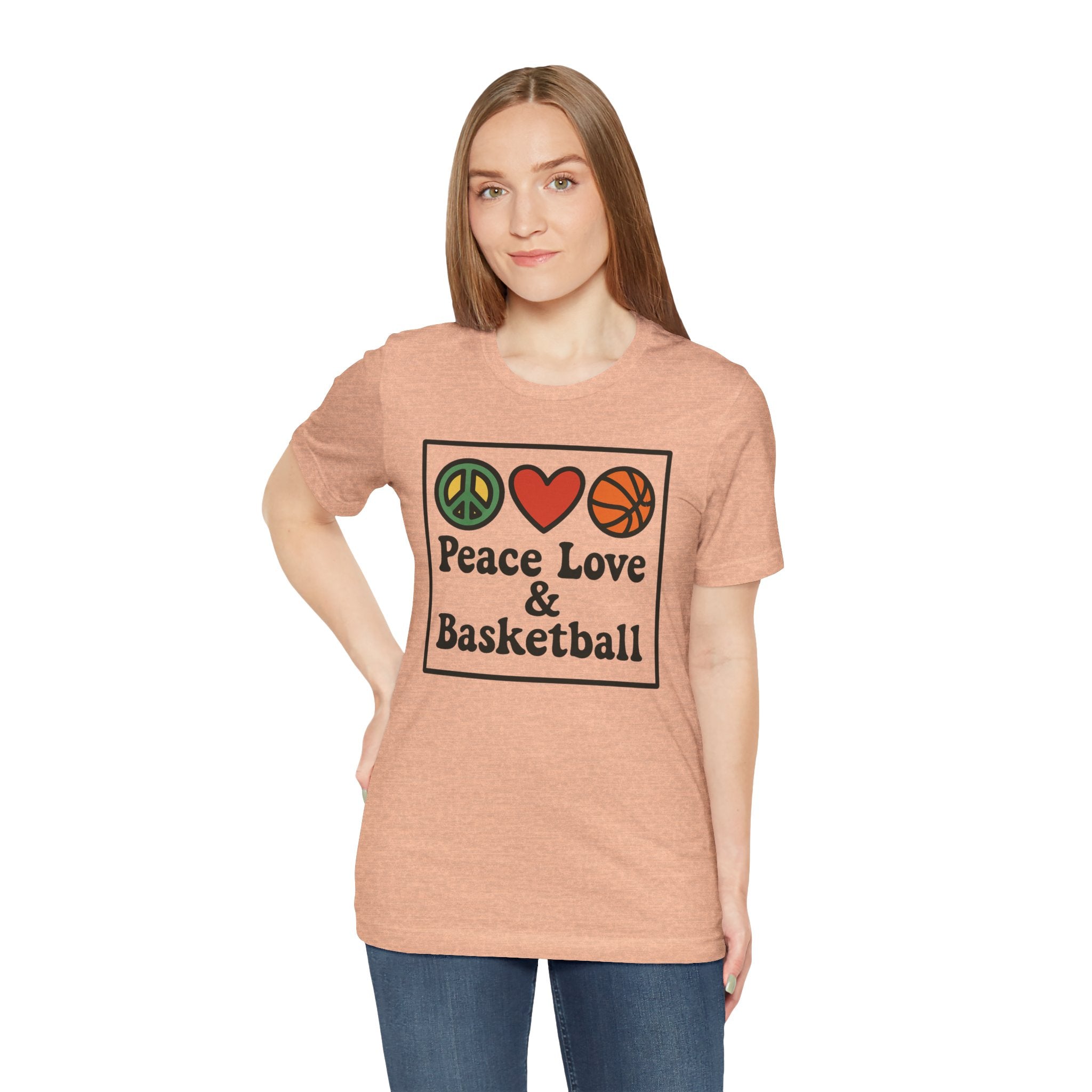 Peace, Love & Basketball Tee for Sports Lovers