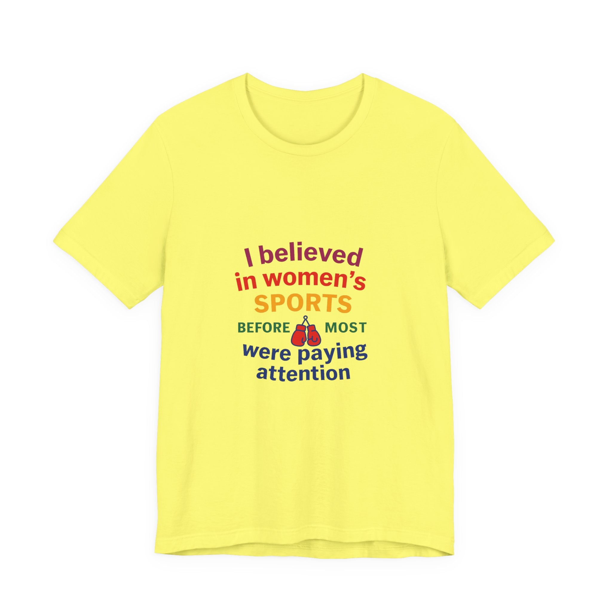 Women's Sports Believer Tee, Unisex Jersey Short Sleeve Tee