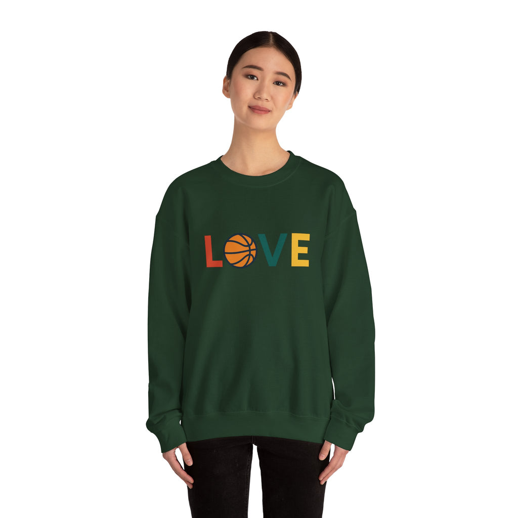 Love Basketball Sweatshirt, Unisex Crewneck