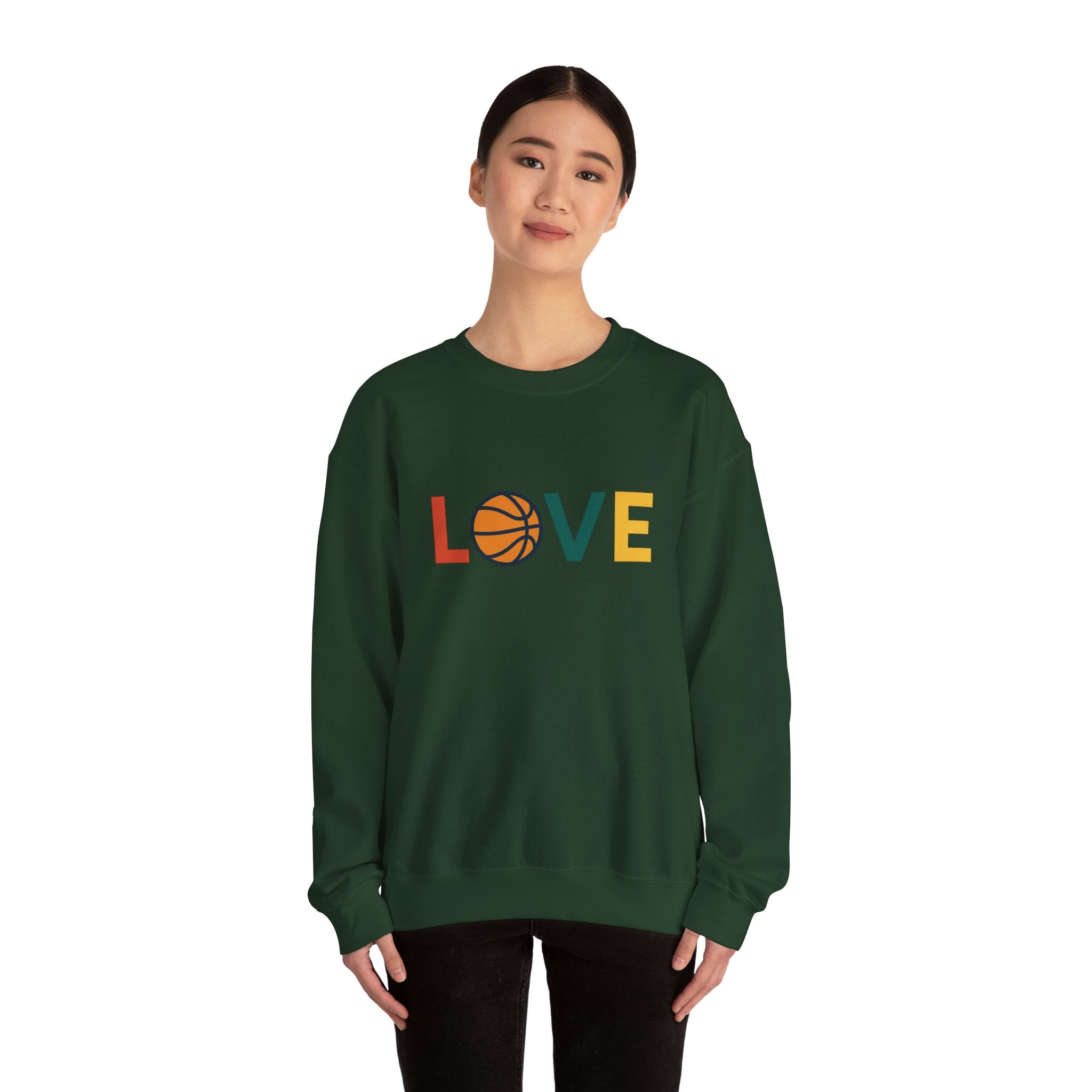 Love Basketball Sweatshirt, Unisex Crewneck