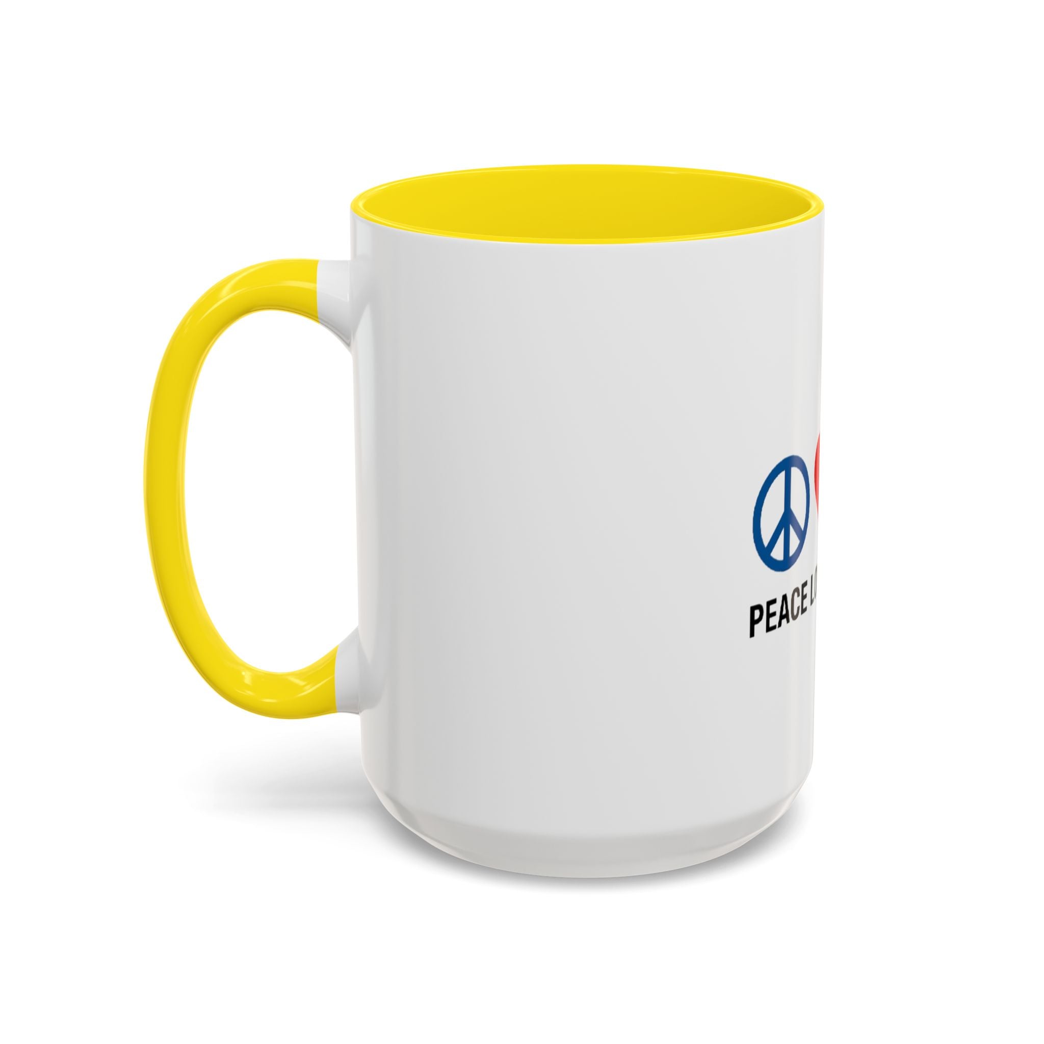 Peace Love & Kayaking Accent Coffee Mug — Kayaker Gift, 11/15oz