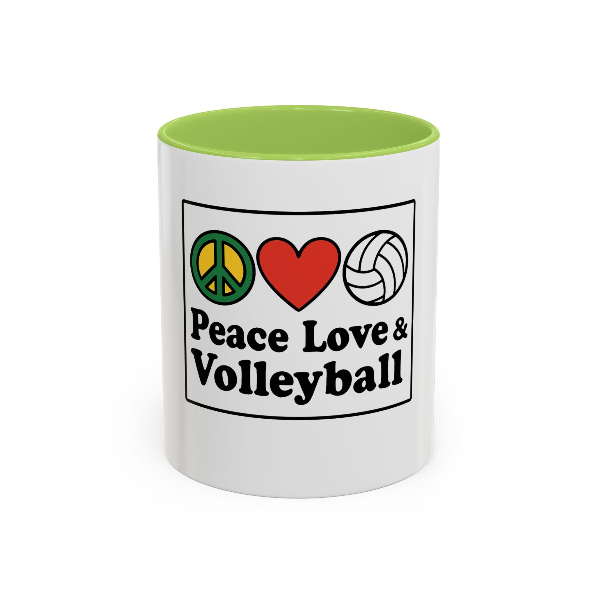 Peace Love & Volleyball Coffee Mug