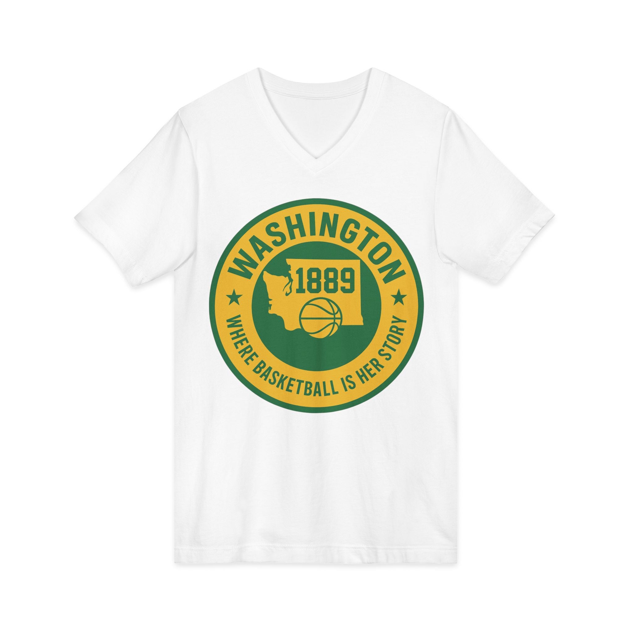 Washington Basketball V-Neck Tee - Celebrate Her Story