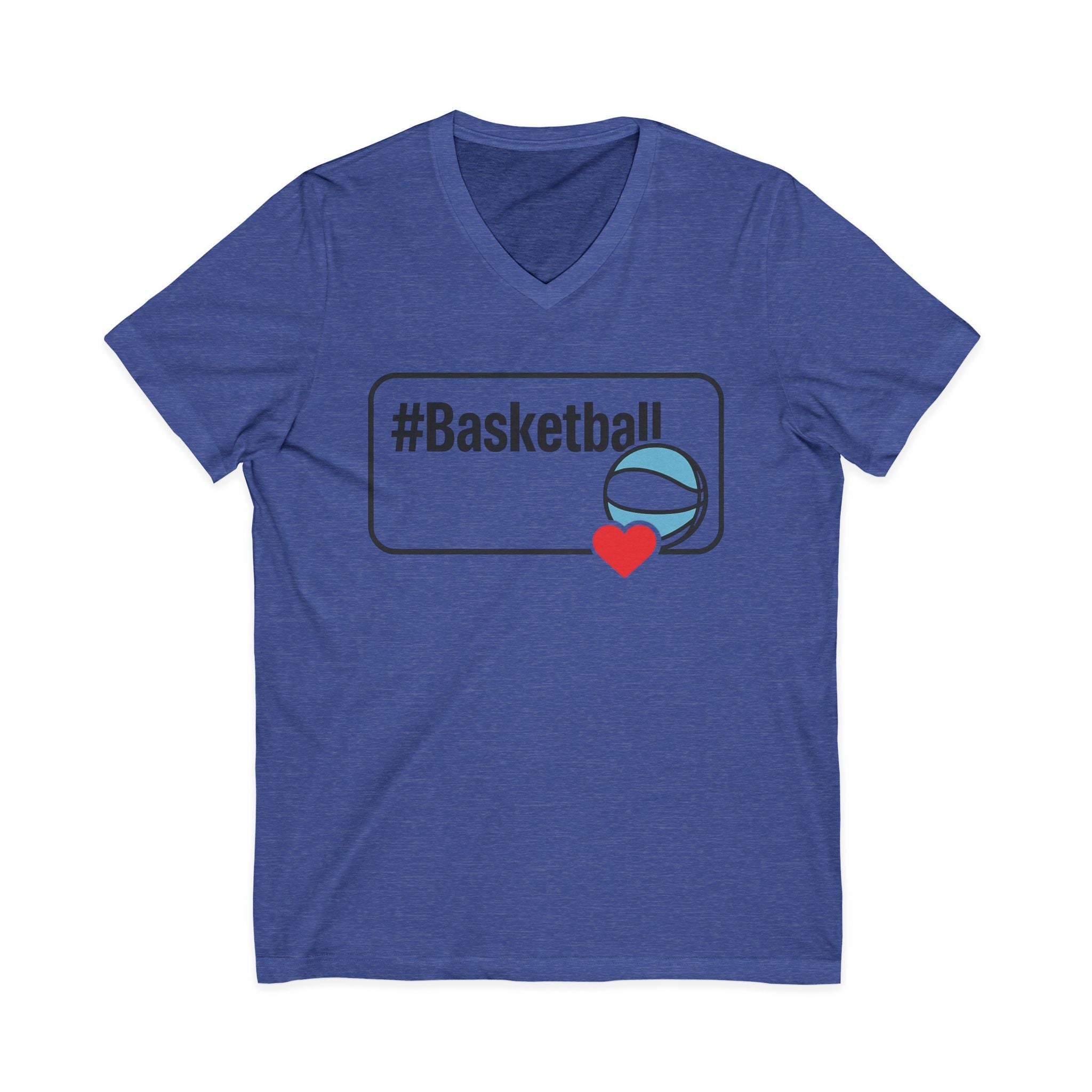 Basketball Love V-Neck Tee for Sport Enthusiasts