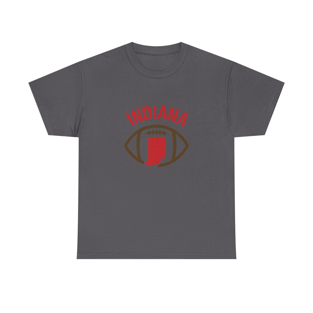 Indiana Football T-Shirt — State Map & Football Graphic Tee