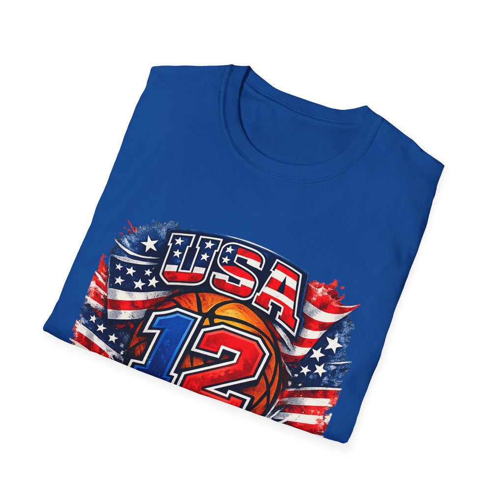 USA Basketball Number 12 Patriotic T-Shirt