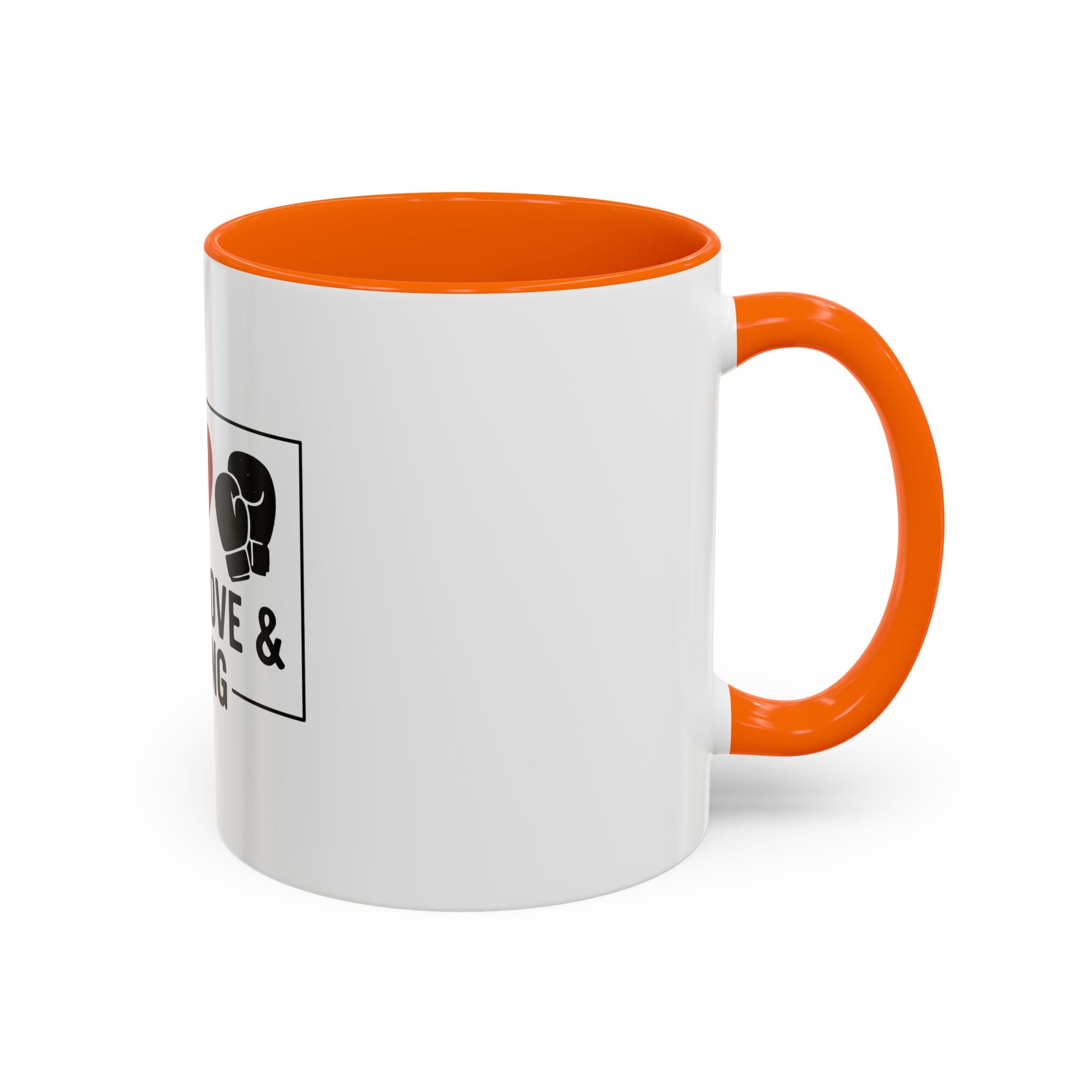 Peace Love & Boxing Mug | Accent Coffee Mug